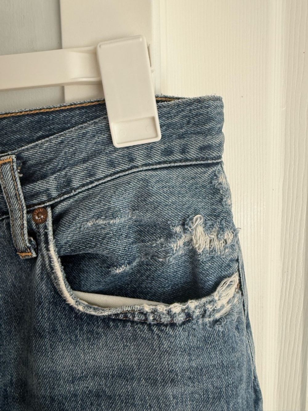 Agolde Riley High Rise Straight Crop, size 29 - Picture 7 of 9
